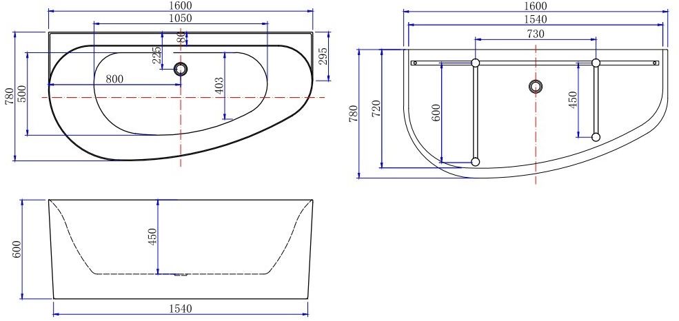 Акриловая ванна Allen Brau Priority 5 А 160x78 2.31005.21A белый матовый