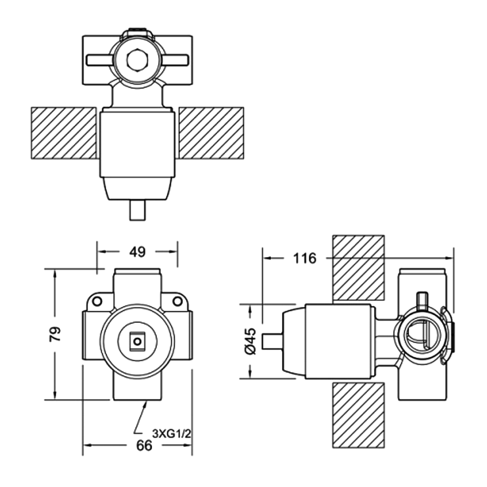 Скрытая часть Bravat Built-in D999CP-ENG