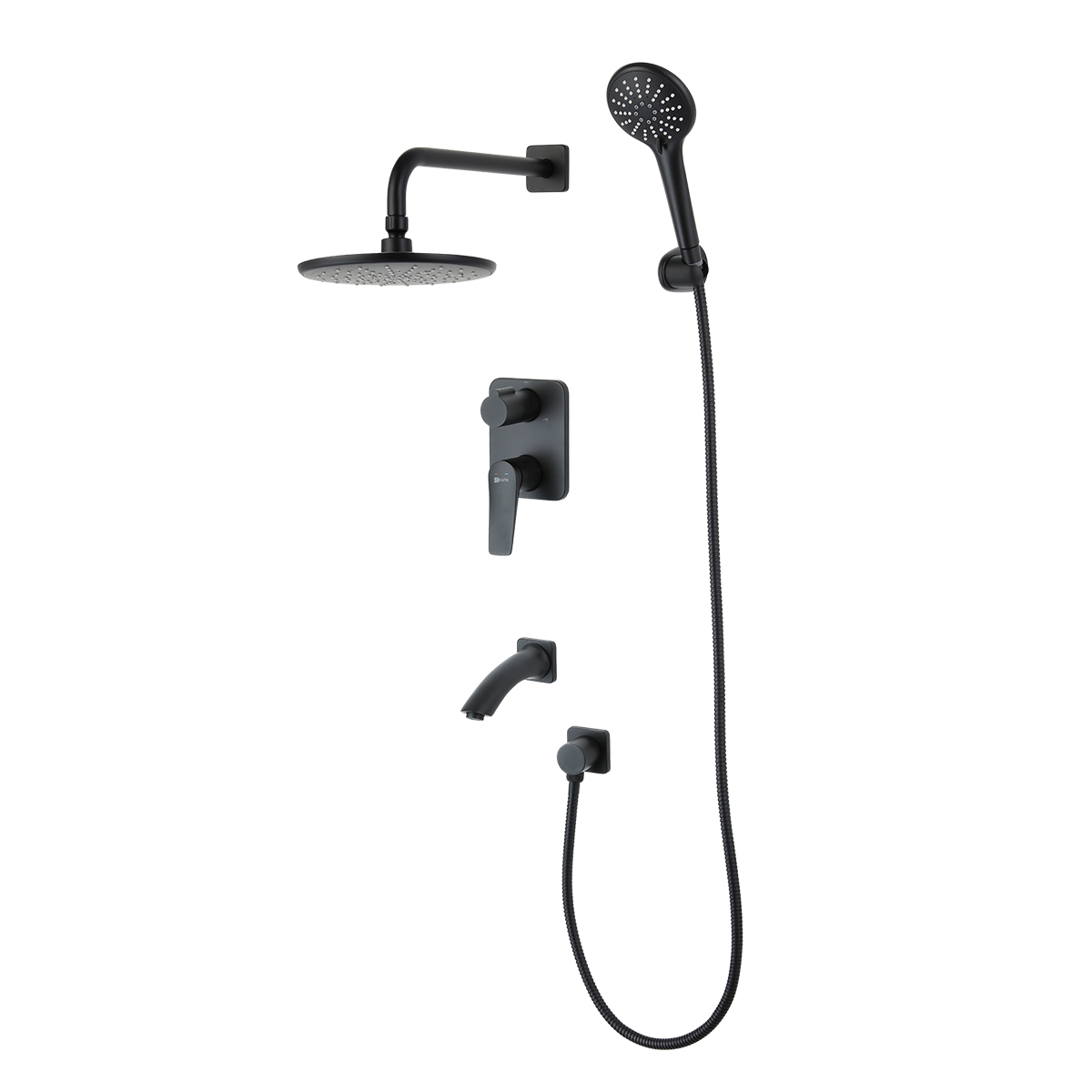 Душевой комплект Lemark Bronx LM3722BL черный матовый
