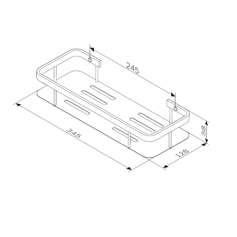 Полка AM.PM Sense L A7453200 двойная, хром