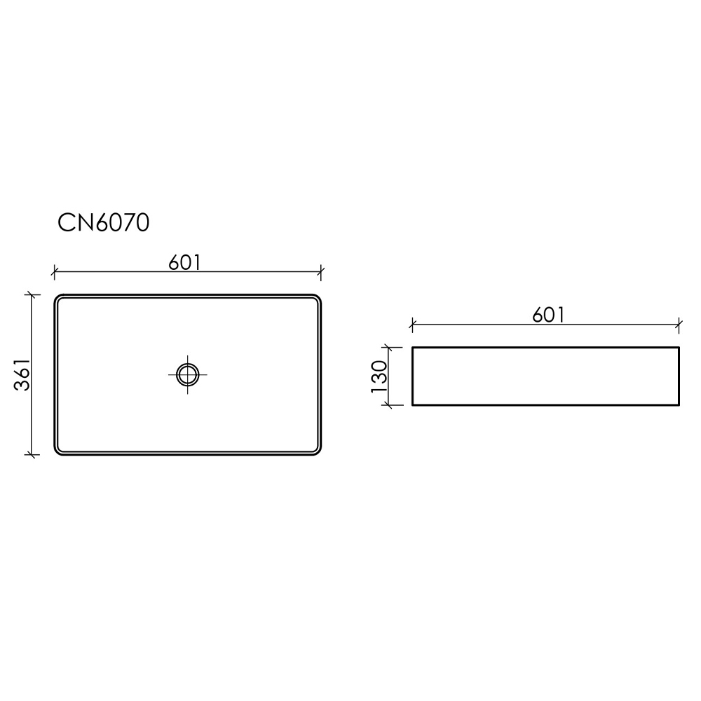 Раковина накладная Ceramica Nova Element CN6070 белая глянец