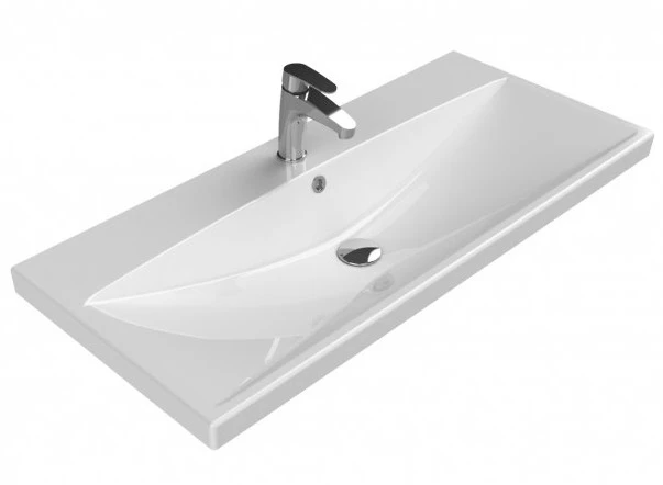 Раковина встраиваемая BelBagno Marino-Cer 100см BB-0324-100-LVB белая