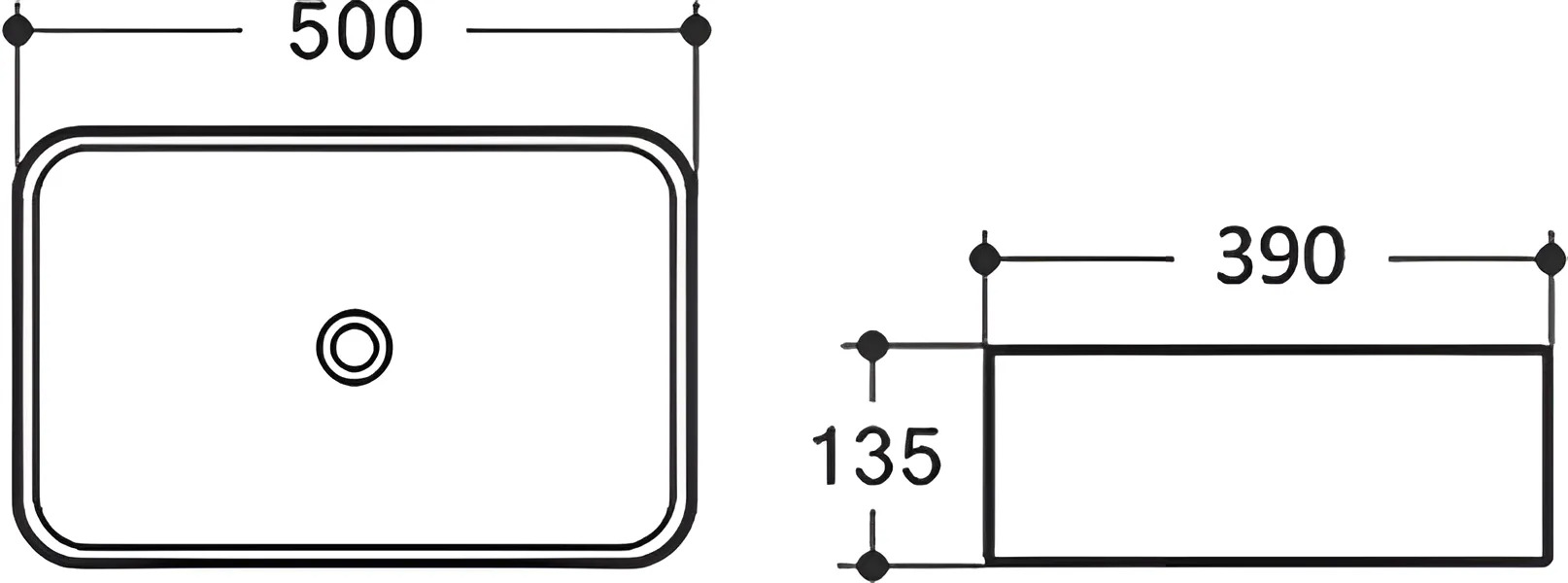 Раковина накладная Comforty T-Y9378 белая глянцевая