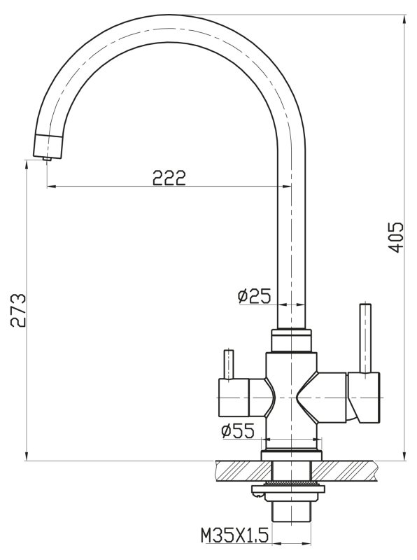 Смеситель для кухни BelBagno NOVA BB-LAM15A-IN сатин