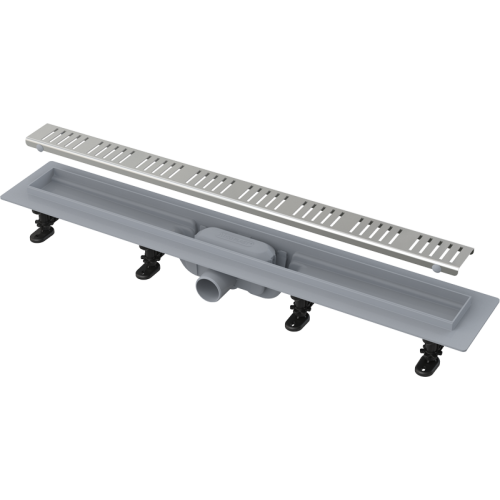 Душевой лоток AlcaPlast APZ10-Simple 650M с решеткой и опорами, хром