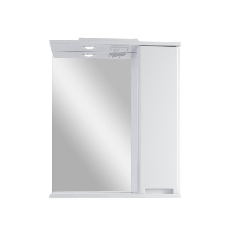 Зеркальный шкаф подвесной SanStar Ориана 60 для ванной комнаты белый