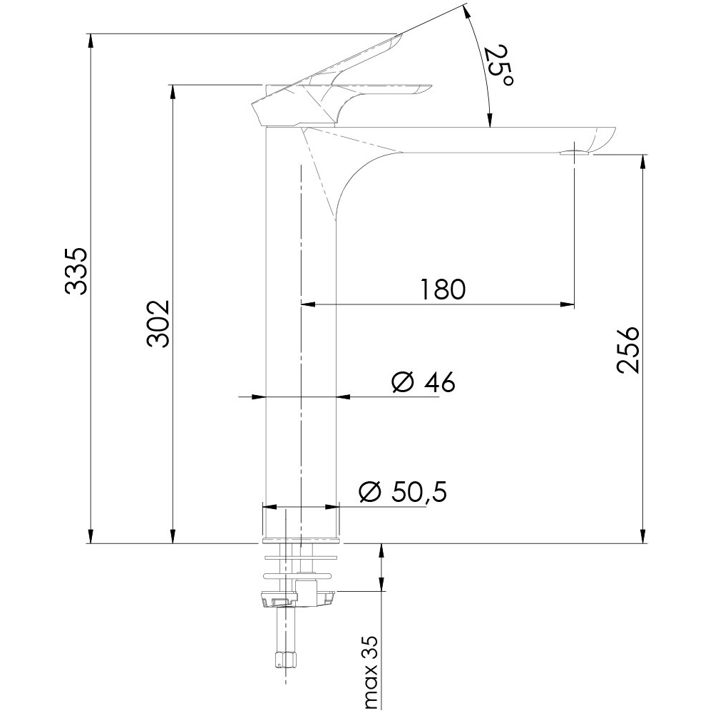 Смеситель для раковины Remer Infinity I11L хром