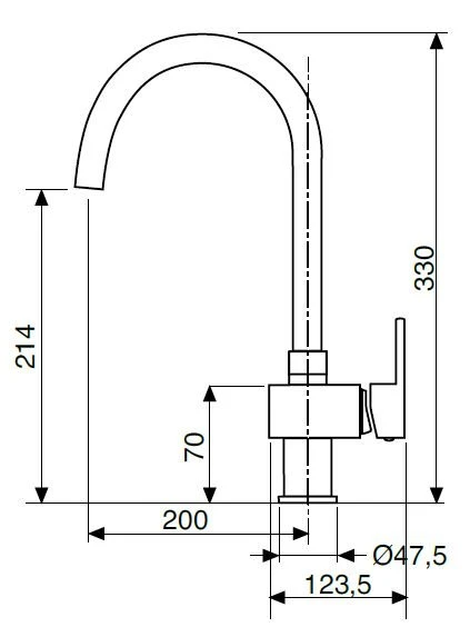 Смеситель для раковины Cezares Unika UNIKA-LSM1-A-NOP-W0 чёрный матовый