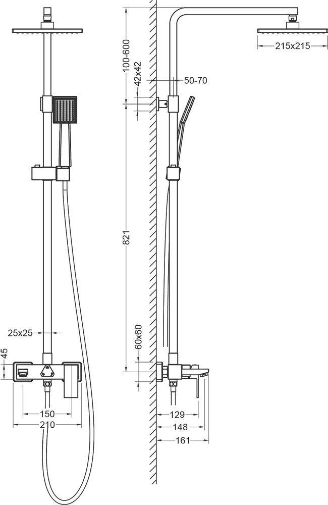 Душевая стойка Timo Selene SX-1030/00 хром