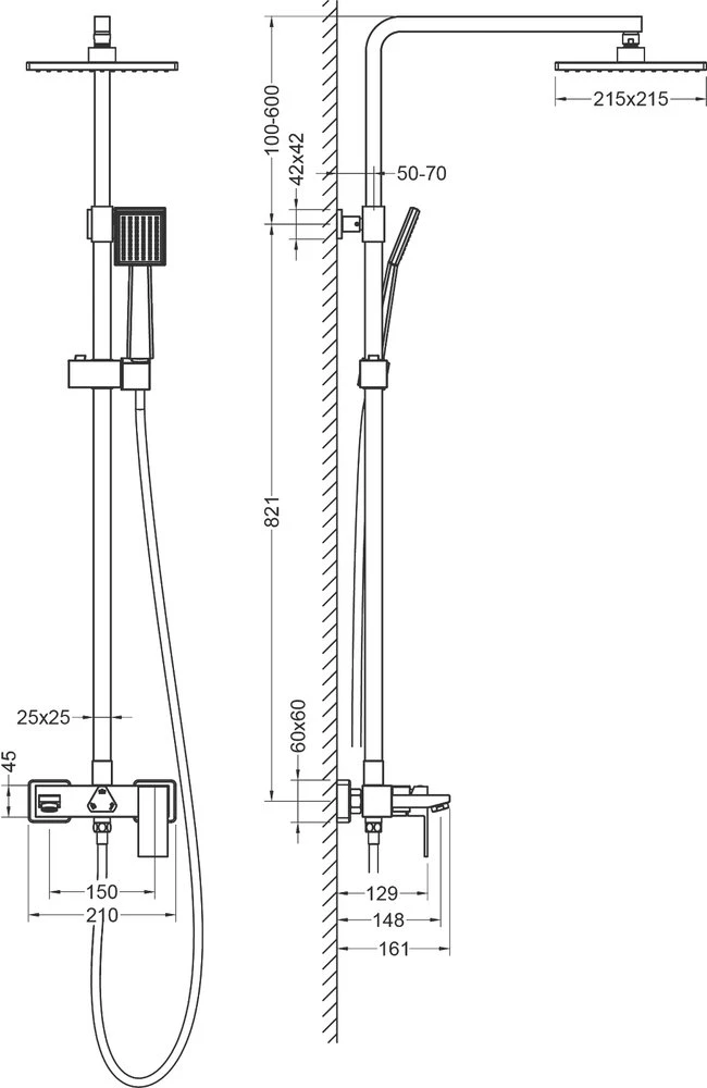 Душевая стойка Timo Selene SX-1030/00 хром