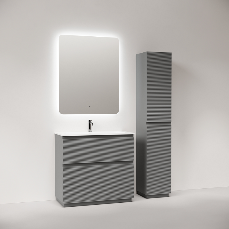 Тумба под раковину Sancos Folk Floor 90 FL90FES напольная, Ergraut soft