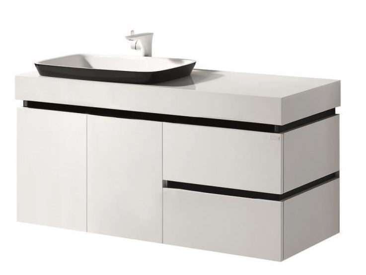 Тумба с раковиной Orans 120 BC-6019-1200L черный / белый