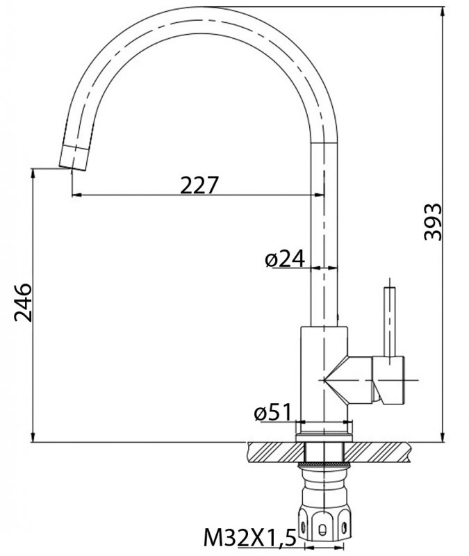 Смеситель для кухни BelBagno ARMONICA ARM-LAM-IN сатин