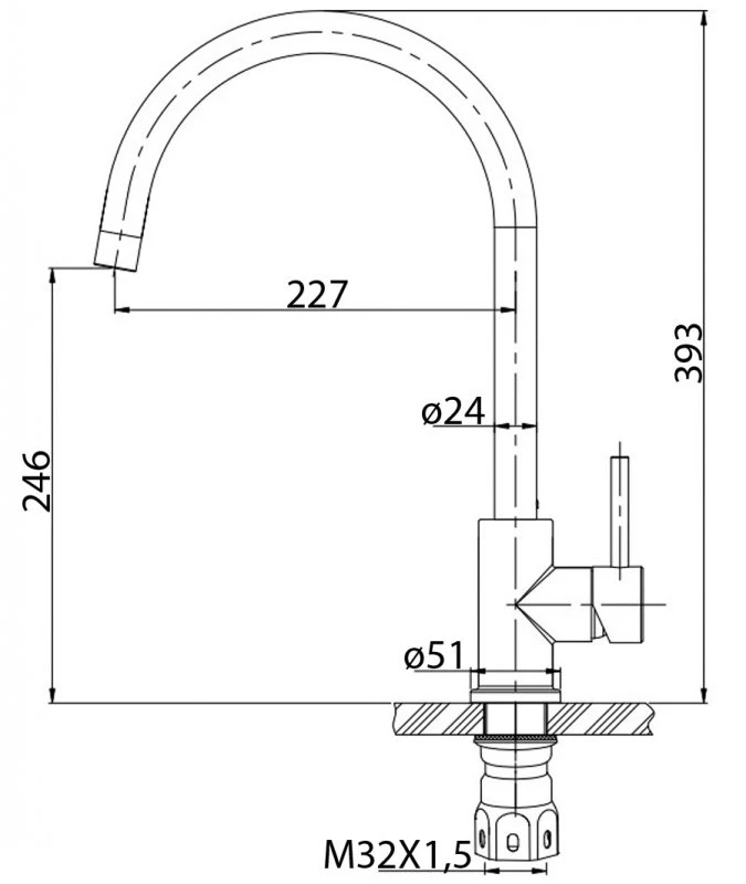 Смеситель для кухни BelBagno ARMONICA ARM-LAM-IN сатин