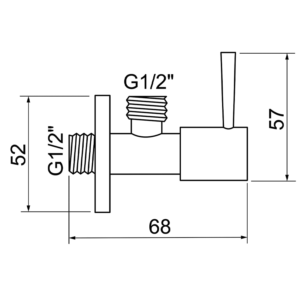 Кран Remer 1/2-1/2 c палочкой Золото 128L DO