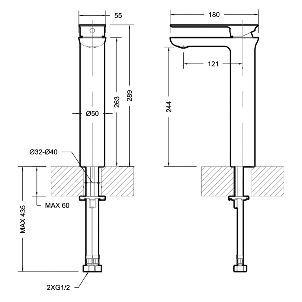 Смеситель для раковины Bravat Frey F1368401CP-ENG хром