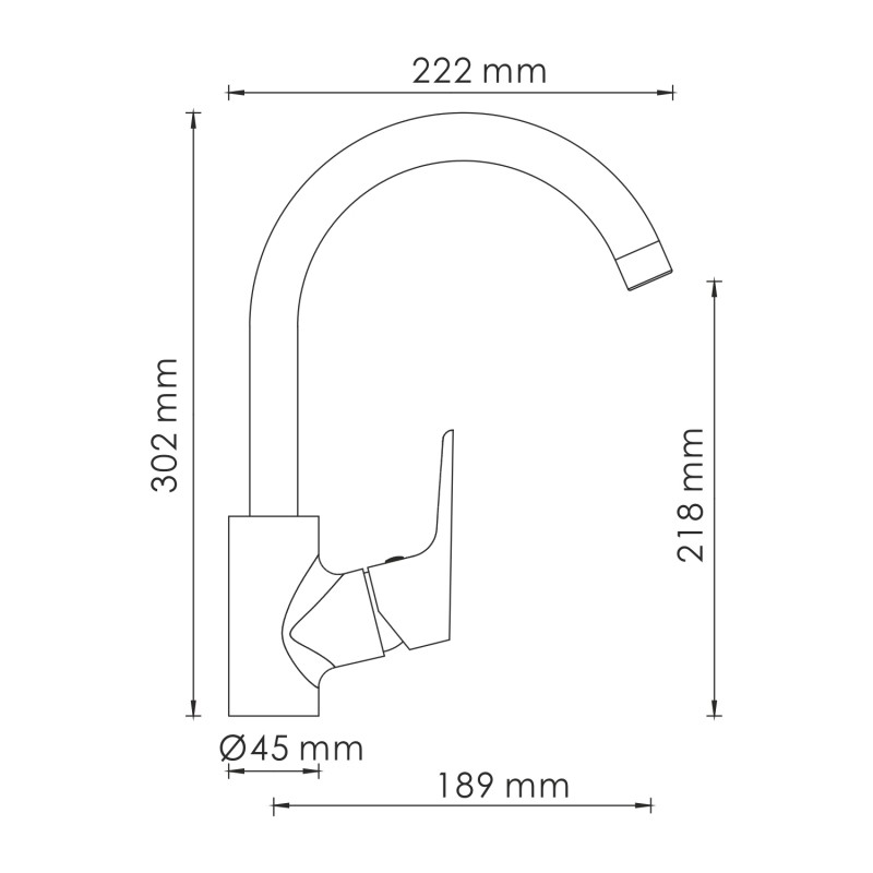 Смеситель для кухни Wasserkraft Lippe 4507 хром