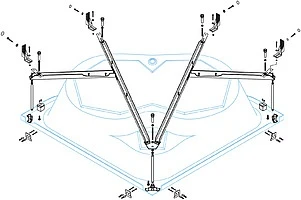 Каркас для ванны Cezares CETINA-150-MF