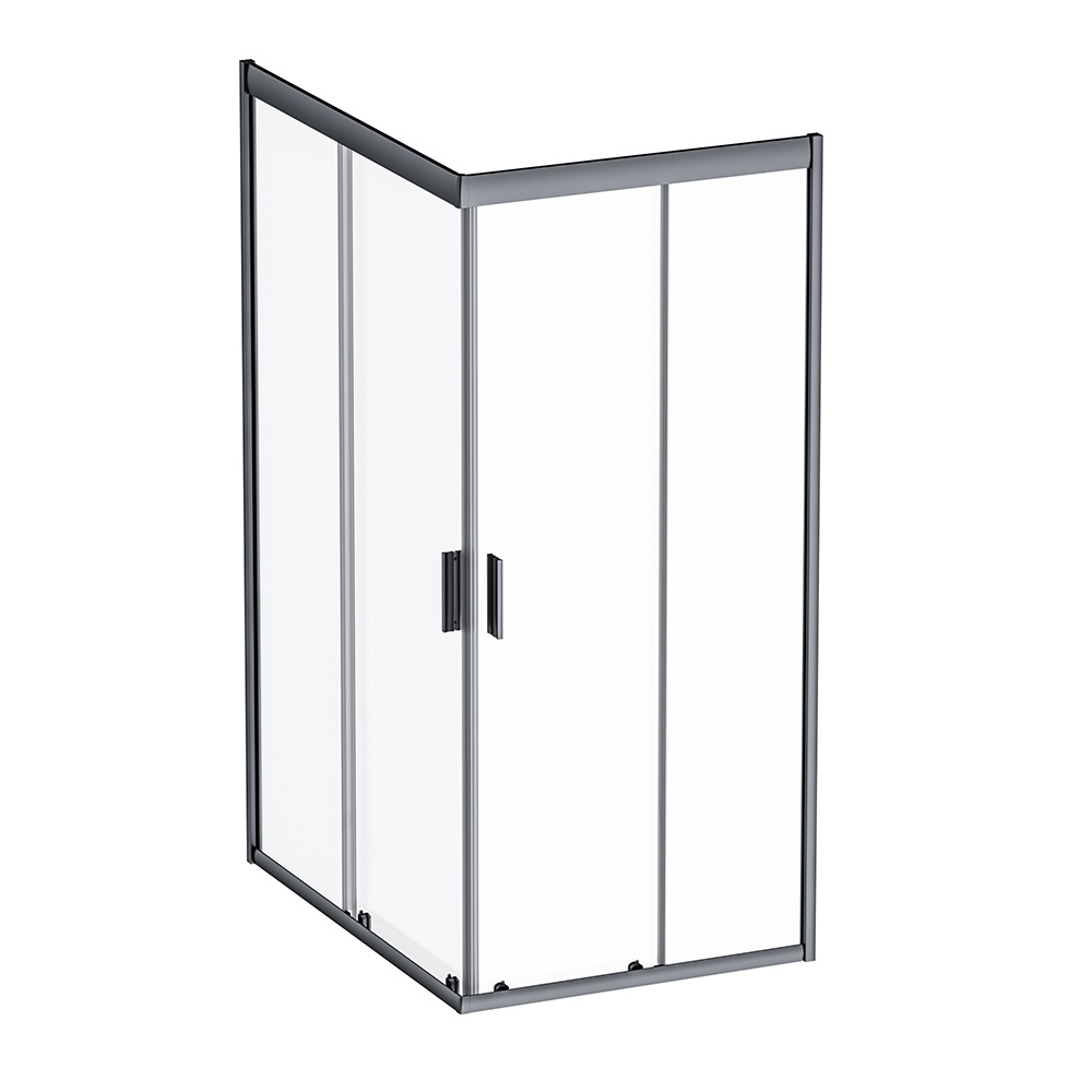 Душевой уголок AM.PM Gem 120x90см W90G-404-120290-BT профиль черный, стекло прозрачное