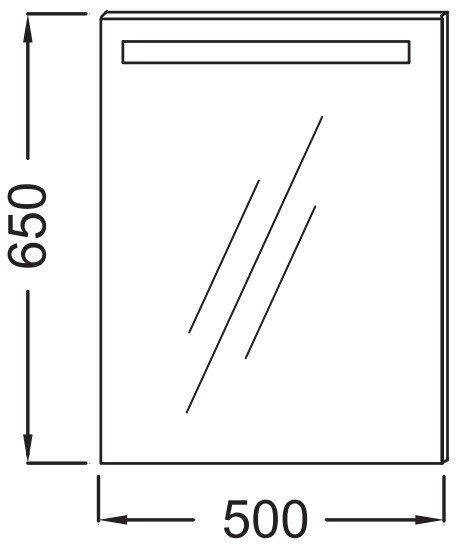 Зеркало Jacob Delafon Parallel 50 EB1410-NF с подсветкой и подогревом