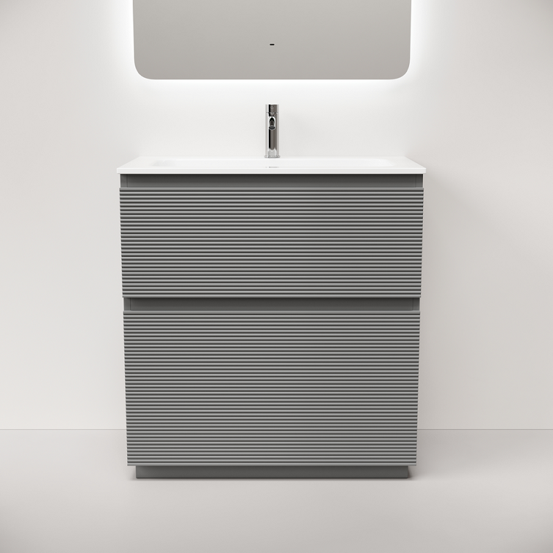 Тумба под раковину Sancos Folk Floor 80 FL80FES напольная, Ergraut soft