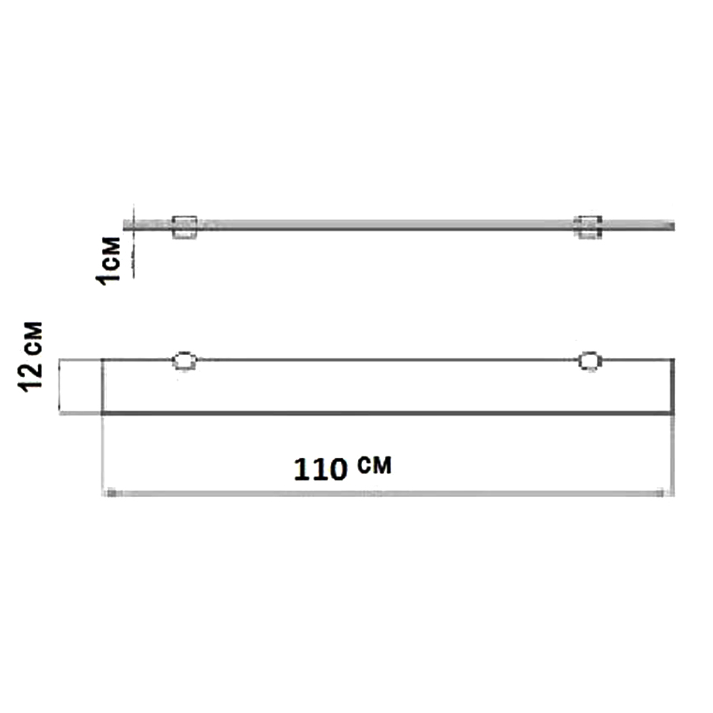 Полка Aquaton Отель 110 1A110503XX010 хром