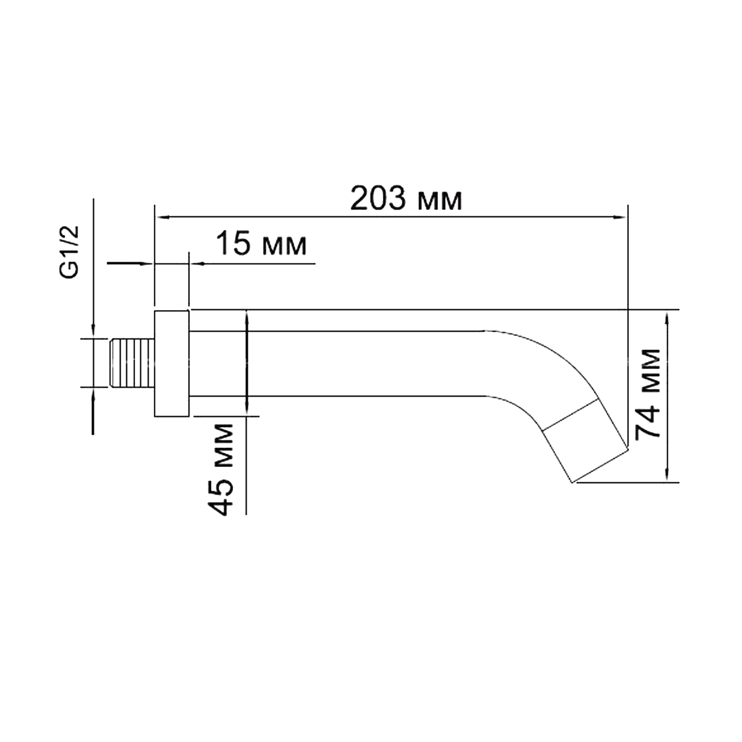 Излив Wasserkraft A018 хром