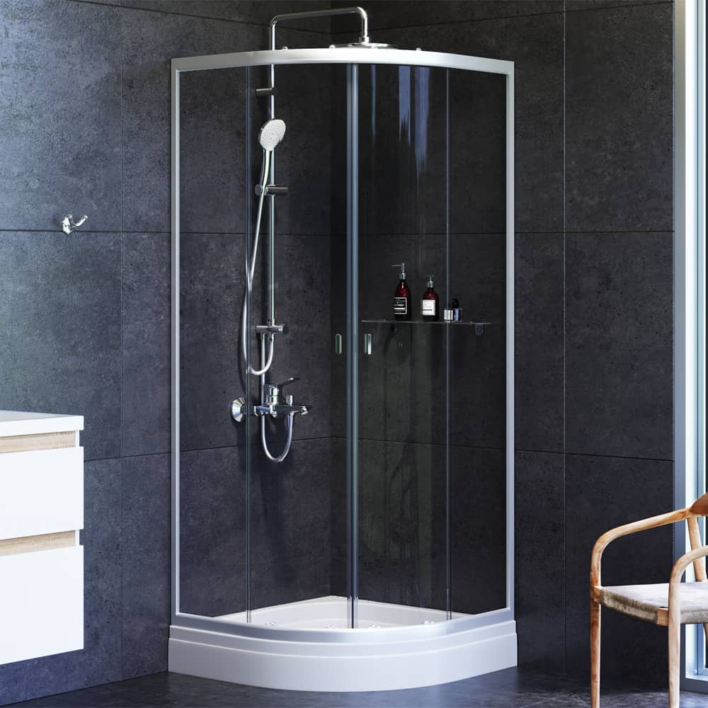 Душевой уголок AM.PM X-Joy 80x80см W88G-205-080MT64 профиль хром, стекло прозрачное