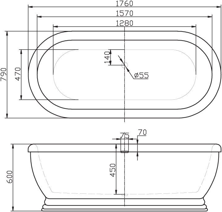 Декоративная накладка BelBagno BB39-T-BRN Бронза