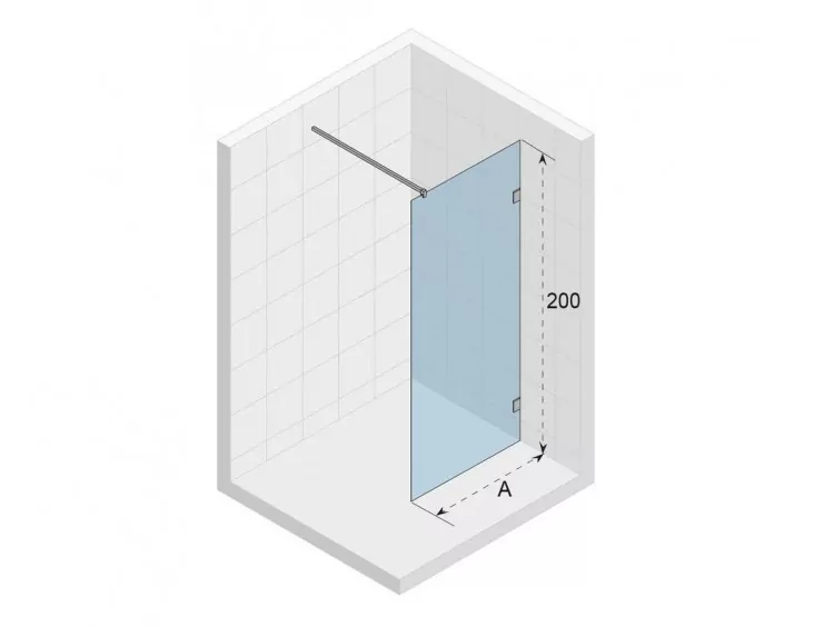 Душевая перегородка Riho SZ Scandic NXT X400 Flat 155см G001123111 профиль хром, стекло прозрачное