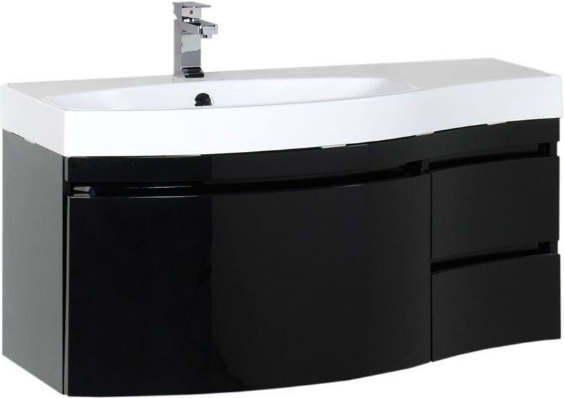 Тумба с раковиной Aquanet Опера 115 L 212995 черная