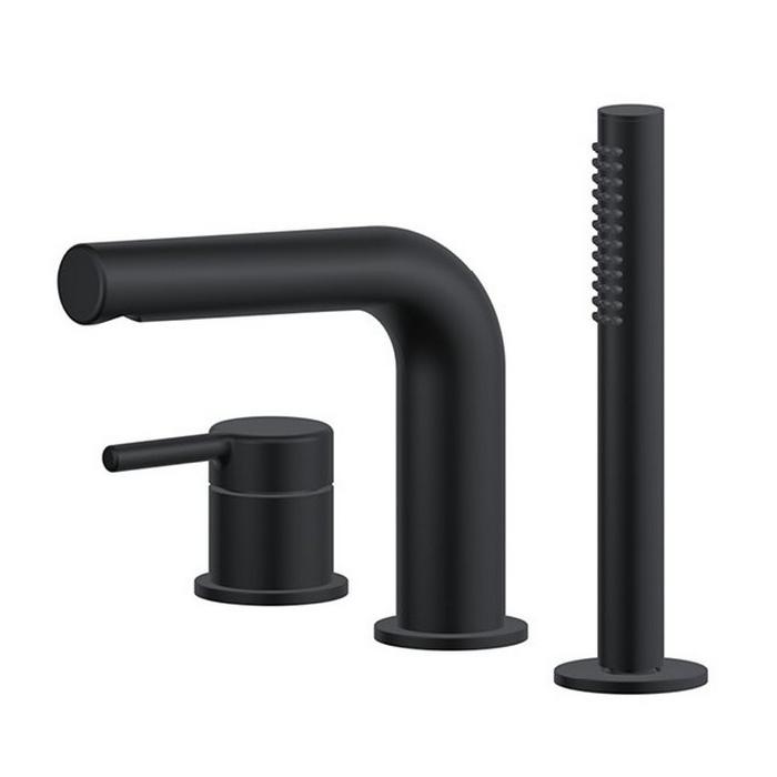 Смеситель на борт ванны Excellent Pi Black AREX.1233BL черный матовый