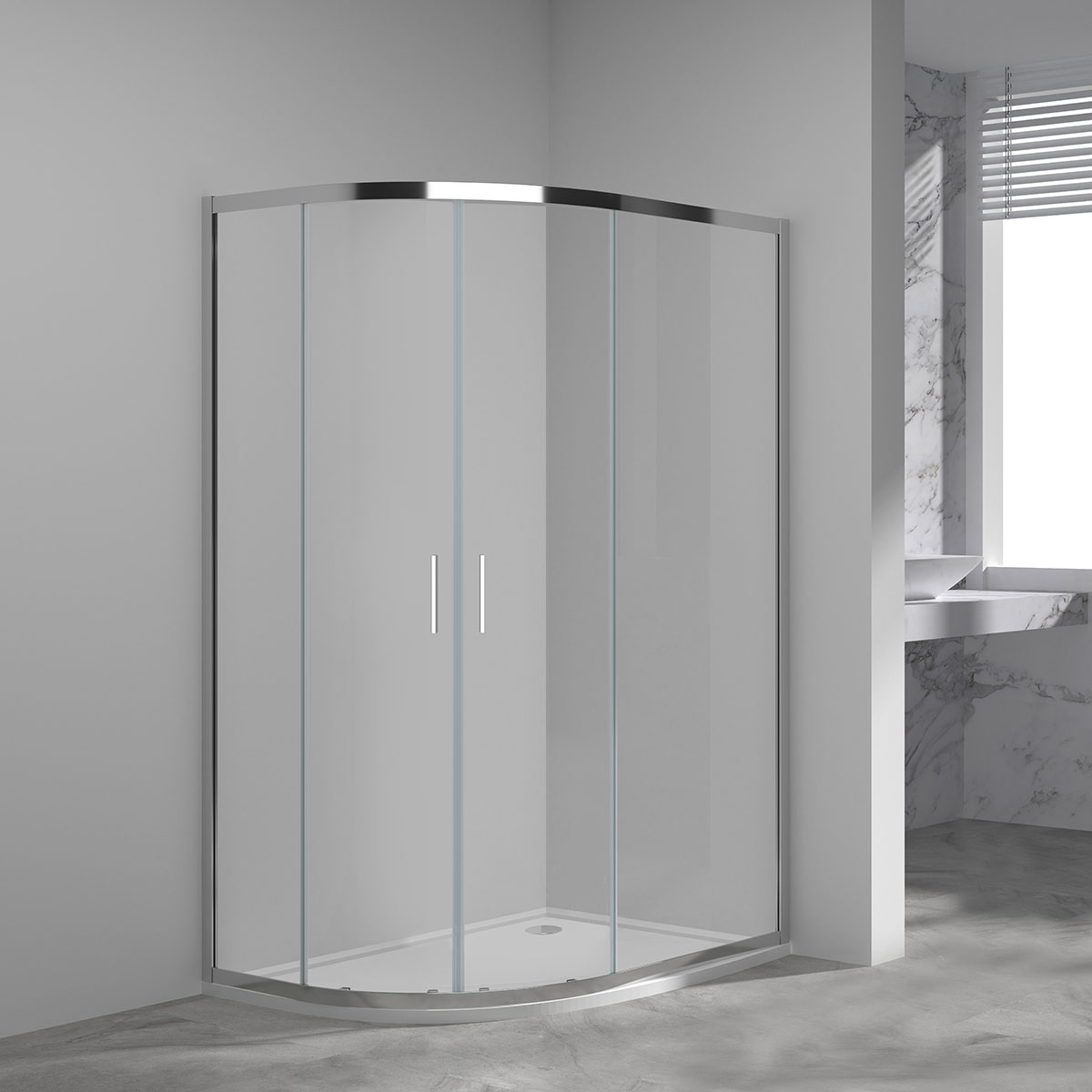 Душевой уголок Vincea Garda 120х90см VSJ-1G129CL профиль хром, стекло прозрачное