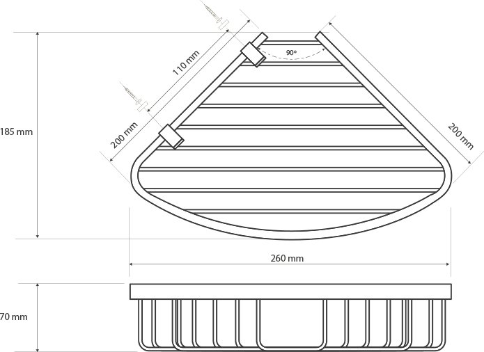 Полка Bemeta Cytro 146208352 для душа, хром