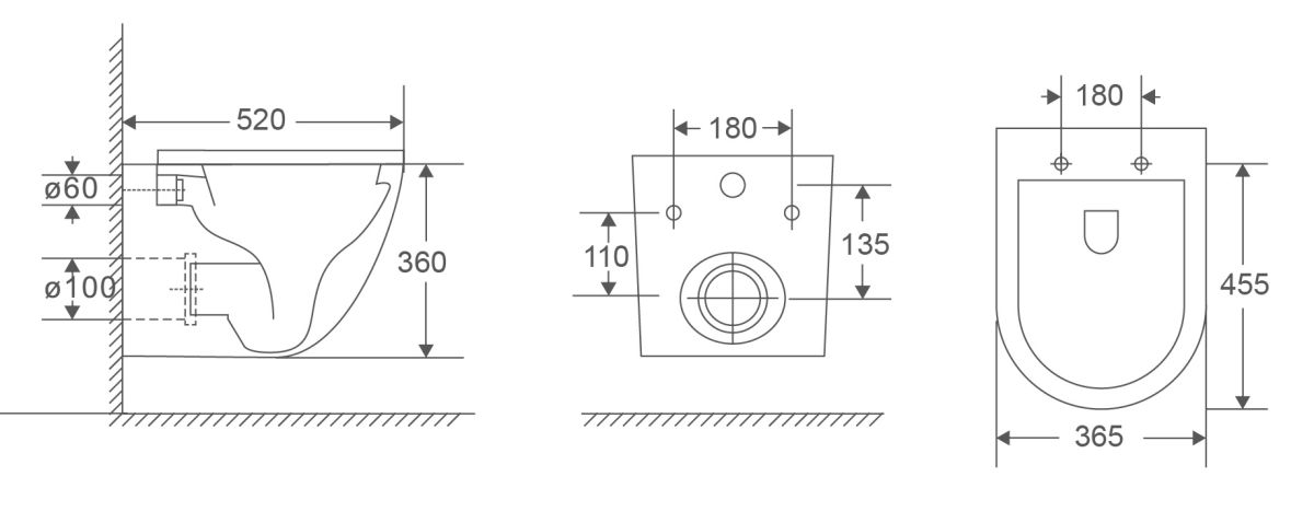 Унитаз подвесной ZILI DO ZS-067E-UQ3 TORNADO, белый