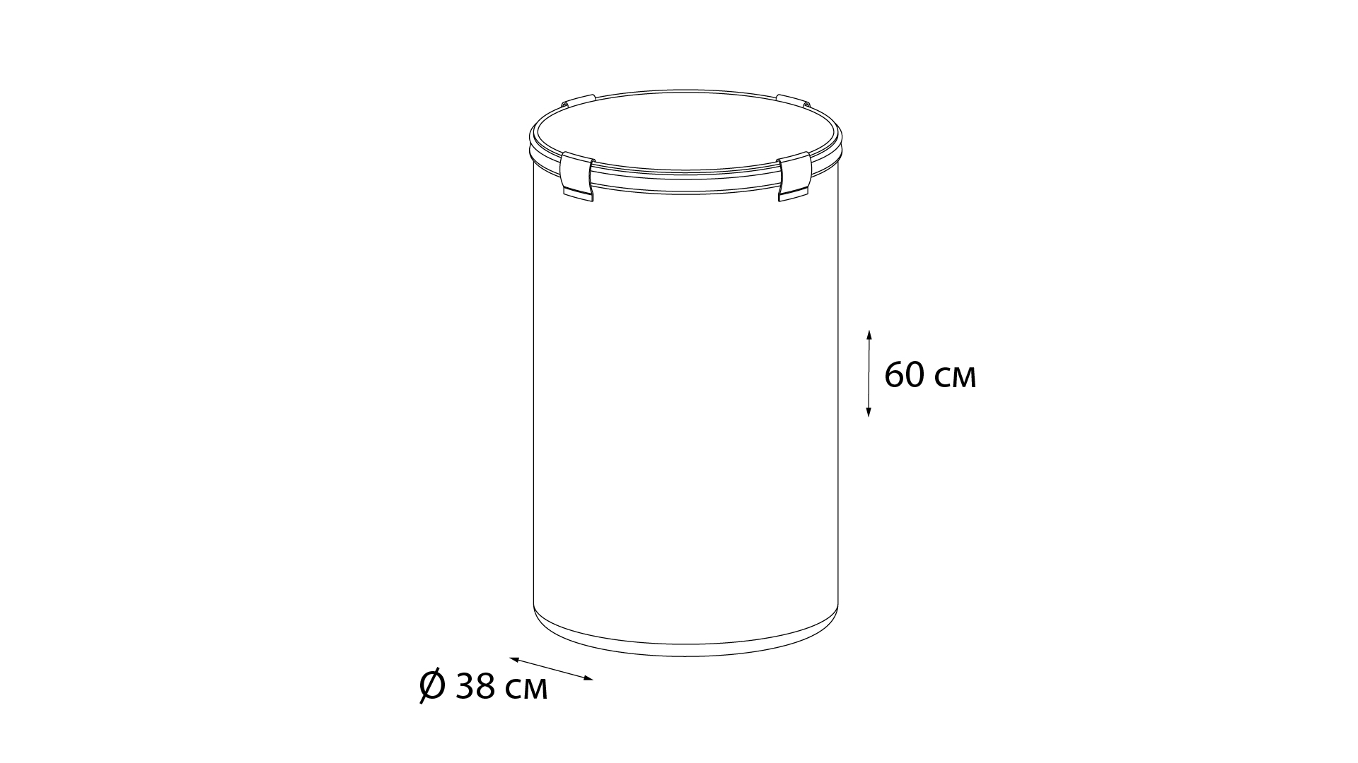 Корзина для белья на завязках Fixsen FX-1033B белая