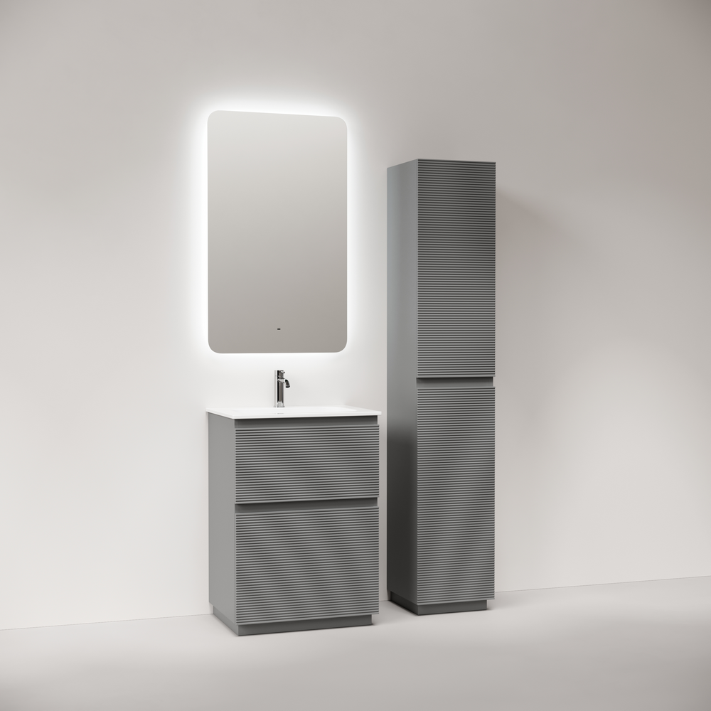 Тумба с раковиной Sancos Folk Floor 60 напольная, Ergraut soft