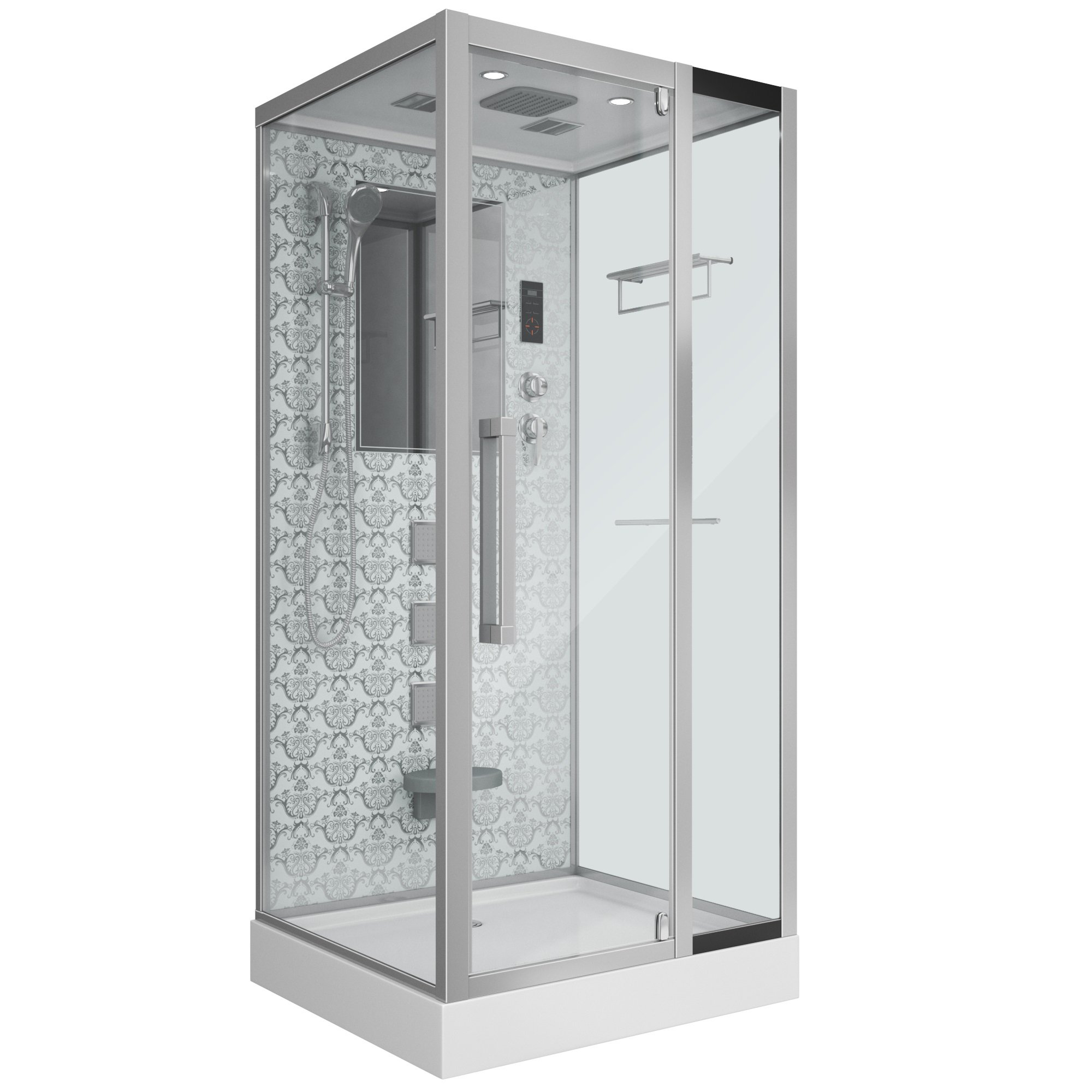 Душевая кабина Niagara Luxe 100x90см NGL-7714W профиль серебро