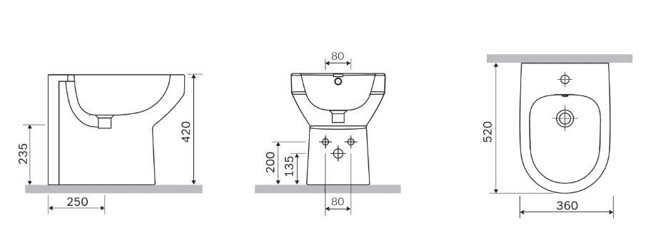 Биде напольное AM.PM Spirit 2.0 C703111WH белый глянец