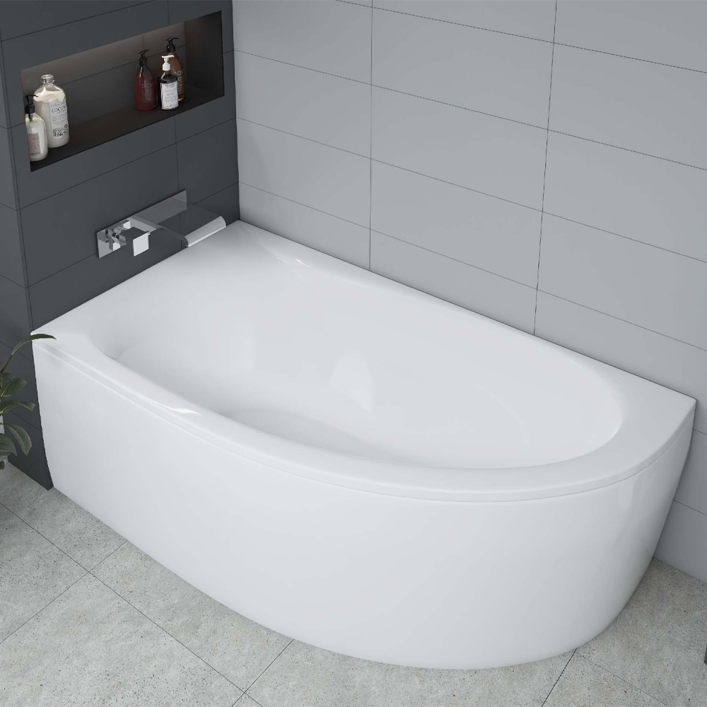 Экран Аquatek Eco-friendly Дива 150см левый, белый