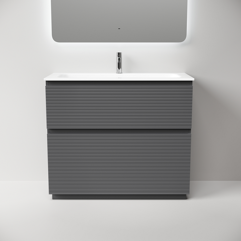 Тумба под раковину Sancos Folk Floor 100 FL100FGS напольная, Grey soft