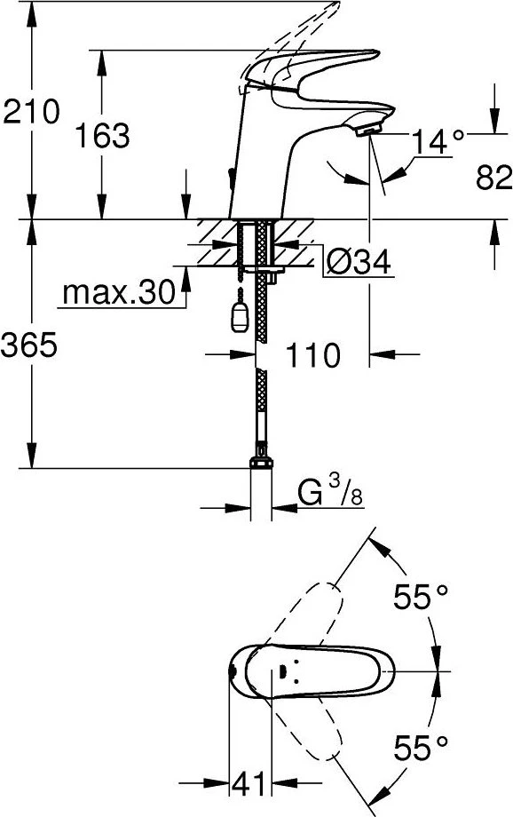 Смеситель для раковины Grohe Eurostyle 23713003 хром