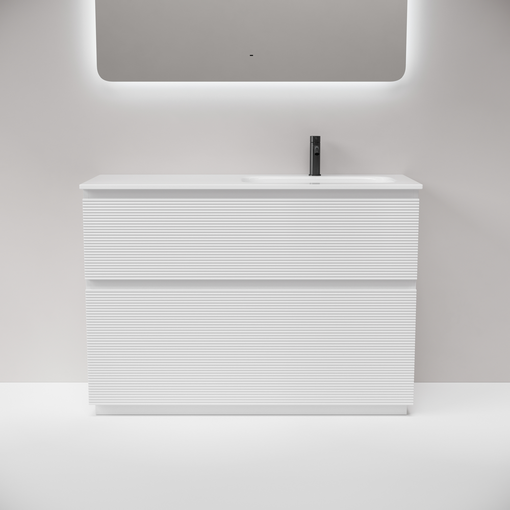 Тумба с раковиной Sancos Folk Floor 120 правая, напольная, Bianco