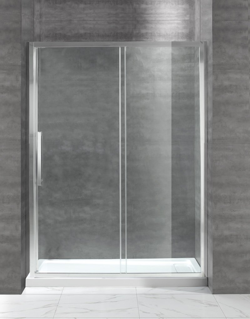 Душевая дверь в нишу Cezares 150см LUX-SOFT-BF-1-150-C-Cr профиль хром, стекло прозрачное