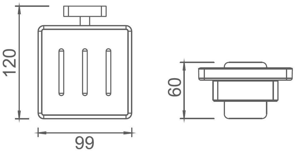 Мыльница Aquanet 6585 хром