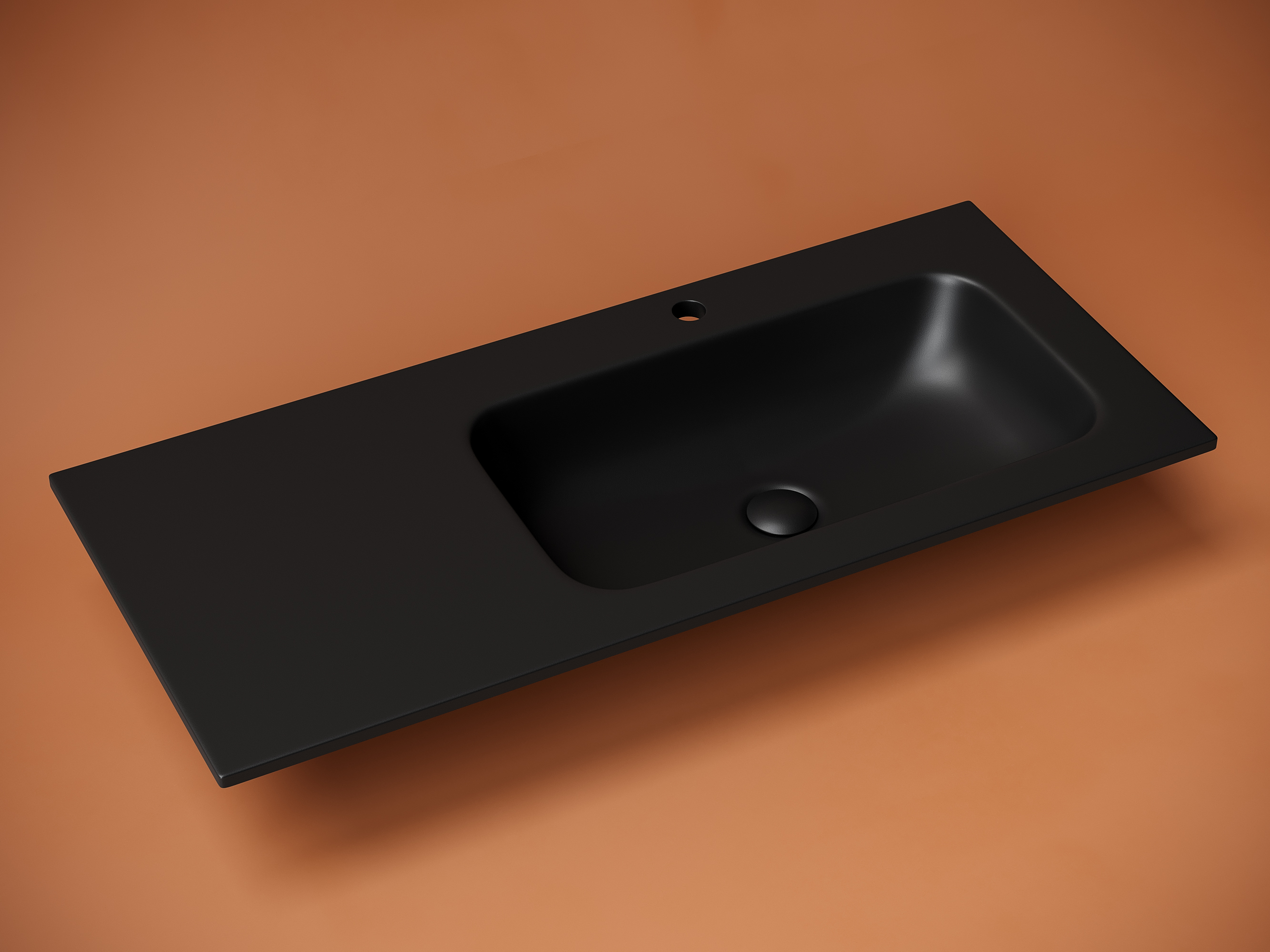 Раковина встраиваемая Ceramica Nova Grace 100см CN7015MB черная матовая