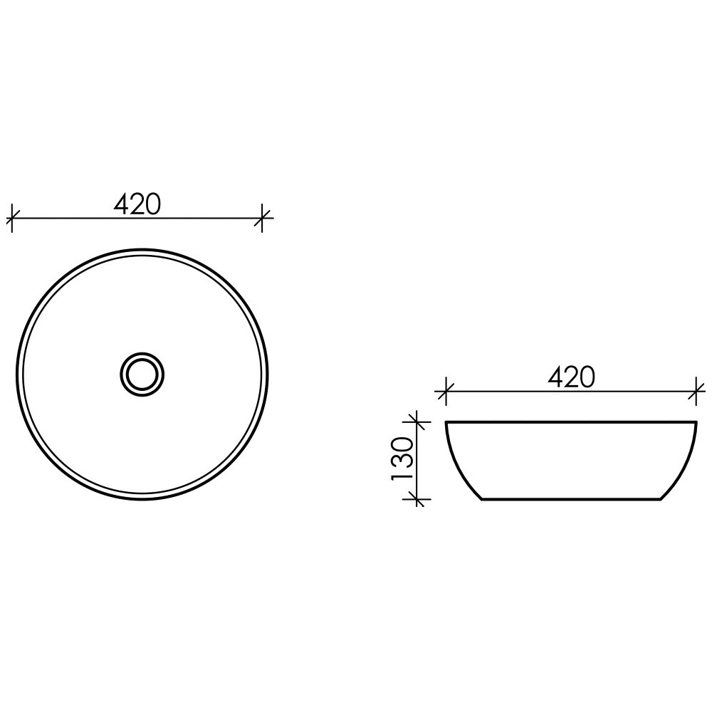 Раковина накладная Ceramica Nova Element CN5024 белая глянцевая