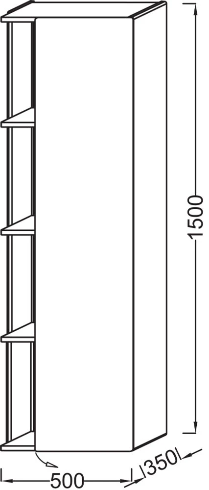 Шкаф-пенал Jacob Delafon Terrace 50см R EB1179D белый