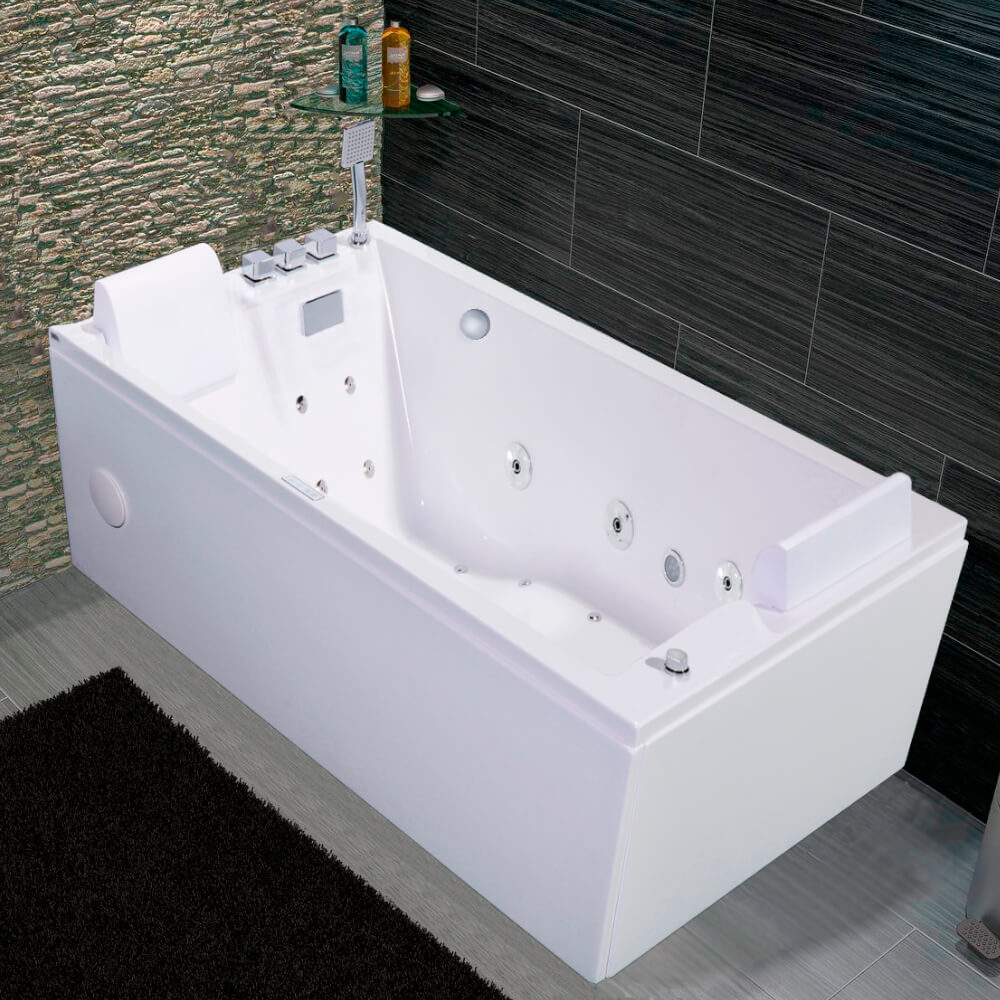 Акриловая ванна Orans BT62115B L 100x170см 62115L0 с гидромассажем, белая глянцевая