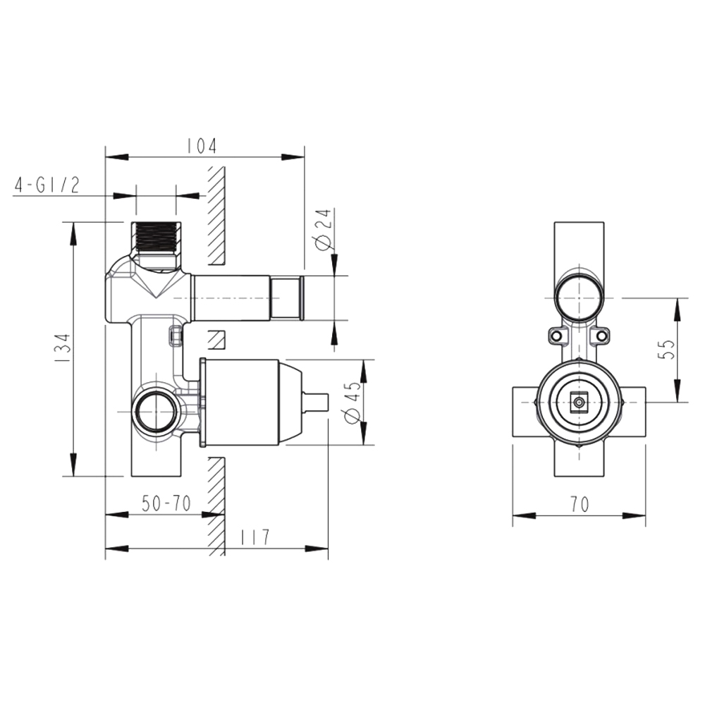 Скрытая часть Bravat Built-in D9100CP-ENG